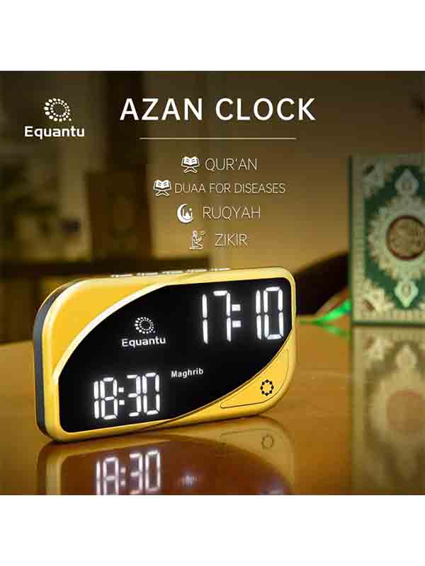 Equantu Prayer Assistant Counter, Digital Quran Speaker, AZAN Clock
